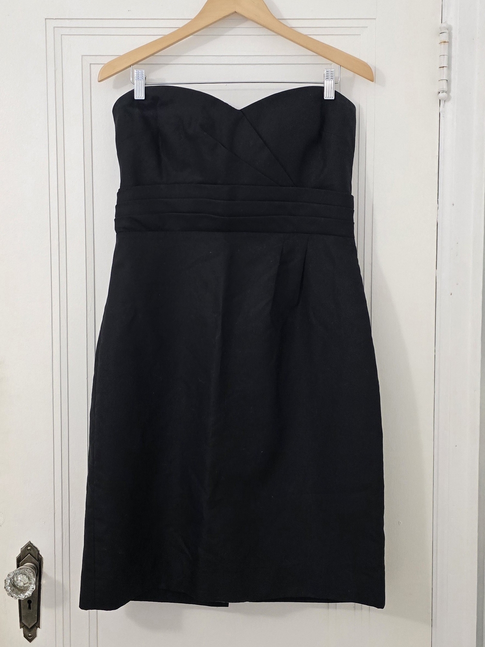 J Crew Strapless Black Cocktail Dress Size 12, Worn Once